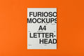 A4 letterhead PSD mockup on a clean color-editable background – FURIOSO