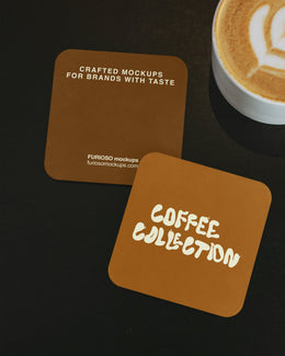 Coaster Mockup 01CC PSD mockup from the Coffee Collection – FURIOSO