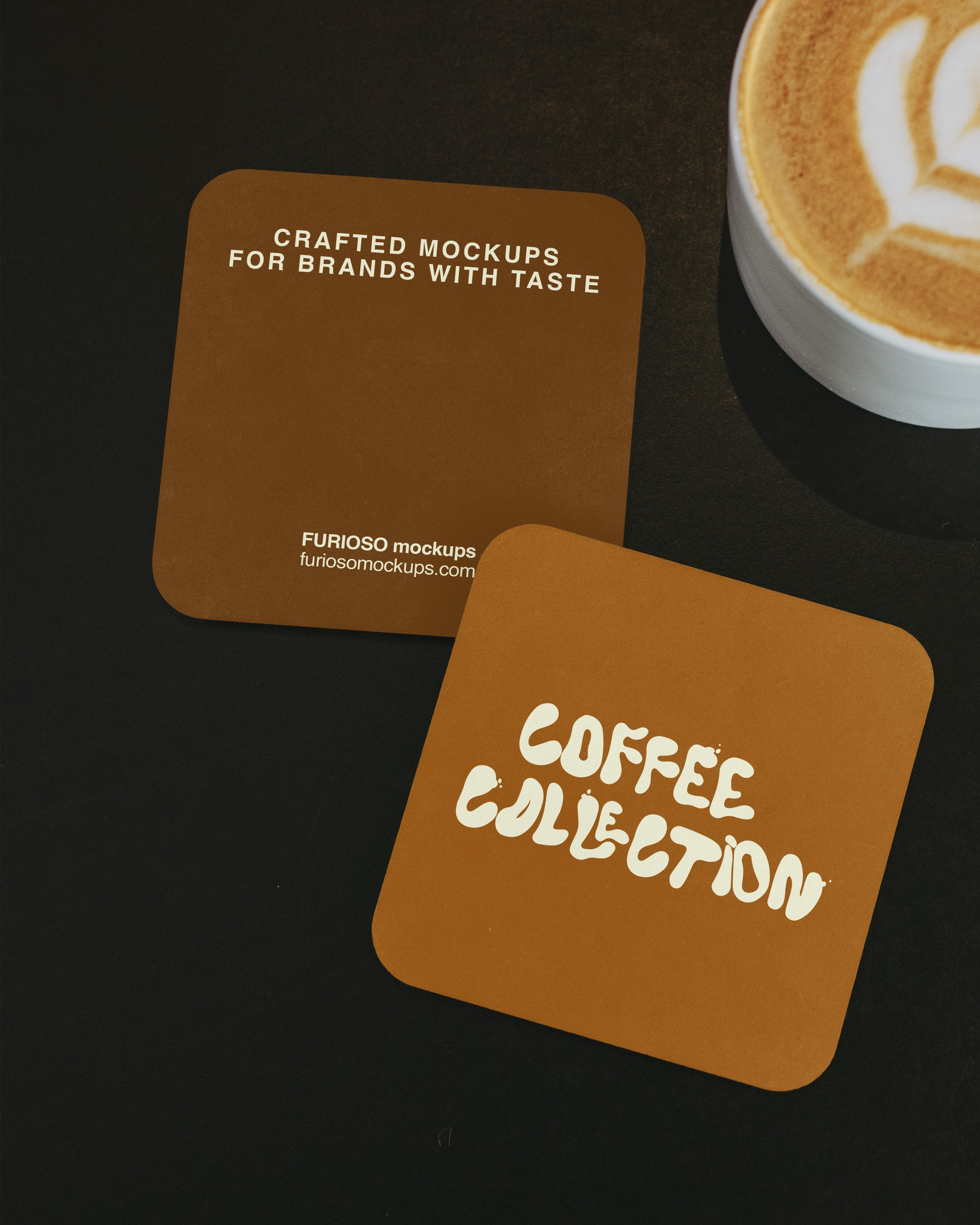 Coaster Mockup 01CC PSD mockup from the Coffee Collection – FURIOSO