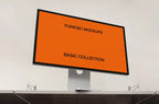 Mac Studio Display Mockup 02FM PSD mockup from the Basic Collection – FURIOSO