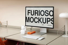 Mac Studio Display Mockup 03FM PSD mockup from the Basic Collection – FURIOSO