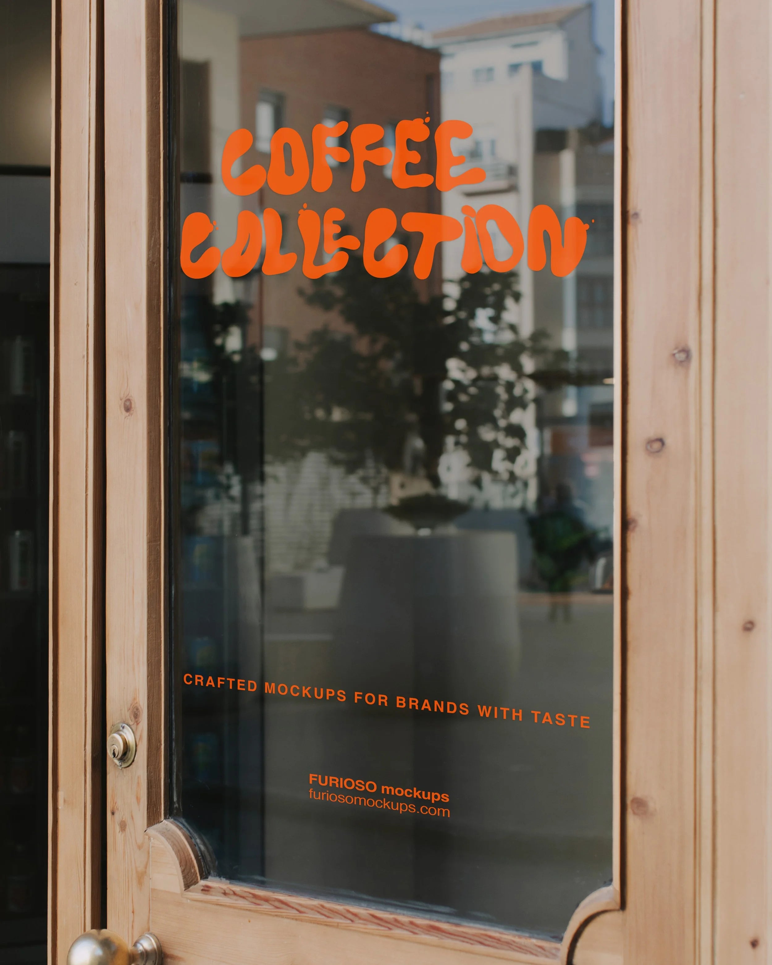 Glass Door Mockup 02CC PSD mockup from the Coffee Collection – FURIOSO