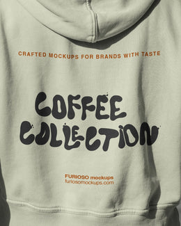 Hoodie PSD mockup photographed from the back in natural light – FURIOSO