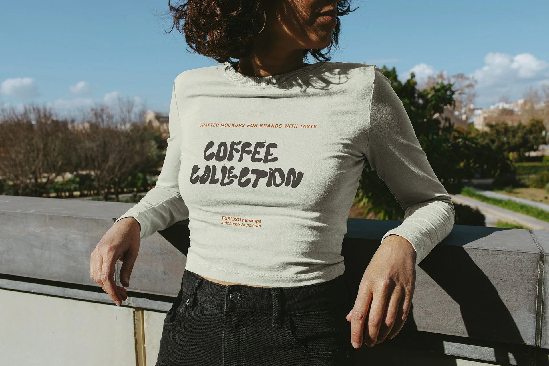 Long Sleeve T-Shirt Mockup 01CC PSD mockup from the Coffee Collection – FURIOSO