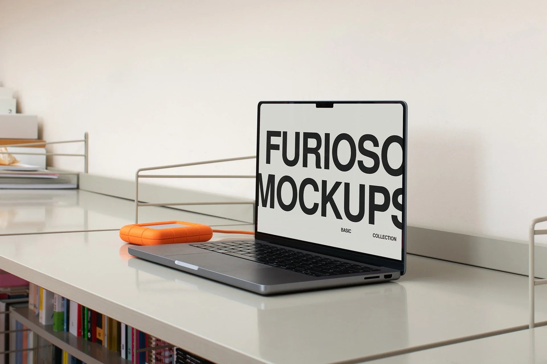 MacBook Mockup 02FM PSD mockup from the Basic Collection – FURIOSO