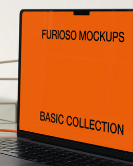 MacBook Mockup 02FM PSD mockup from the Basic Collection – FURIOSO