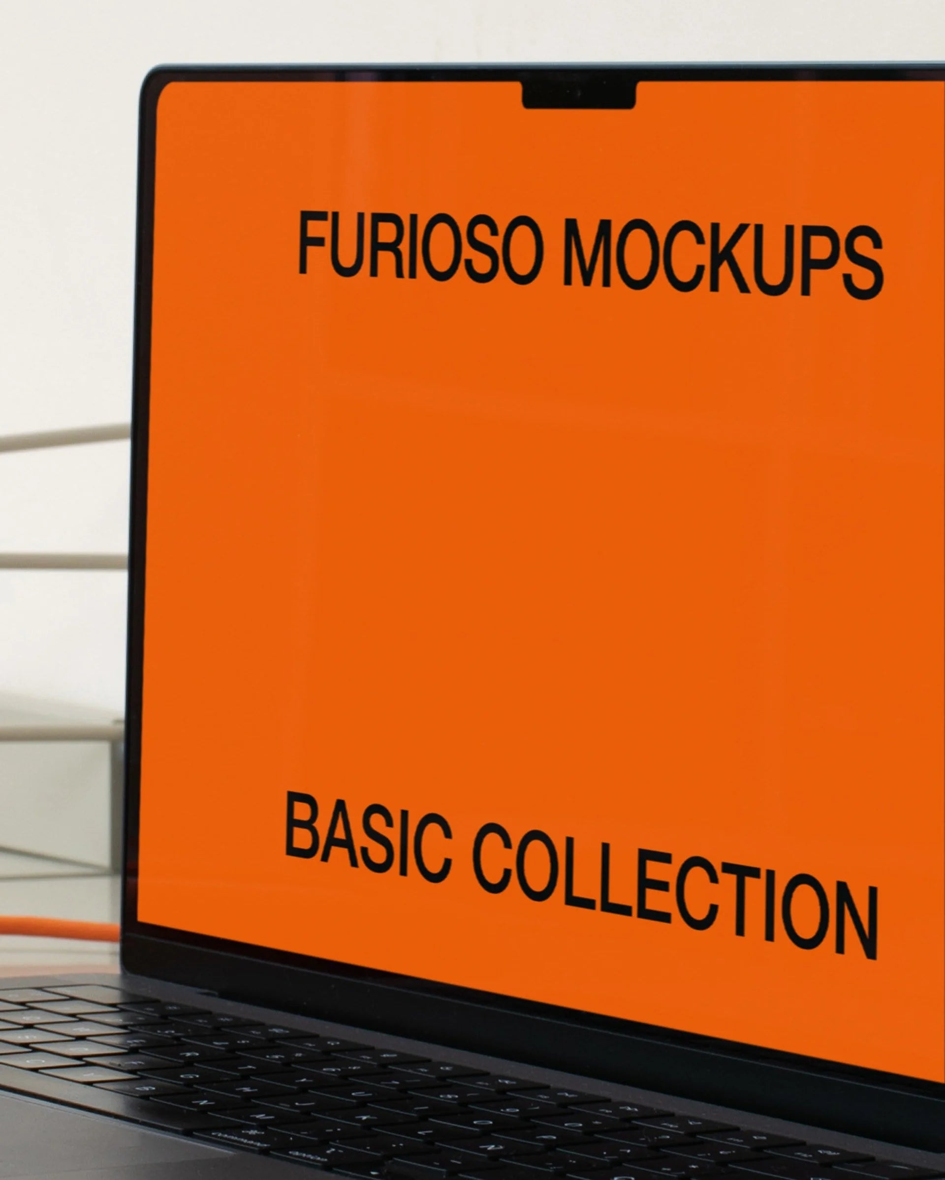 MacBook Mockup 02FM PSD mockup from the Basic Collection – FURIOSO
