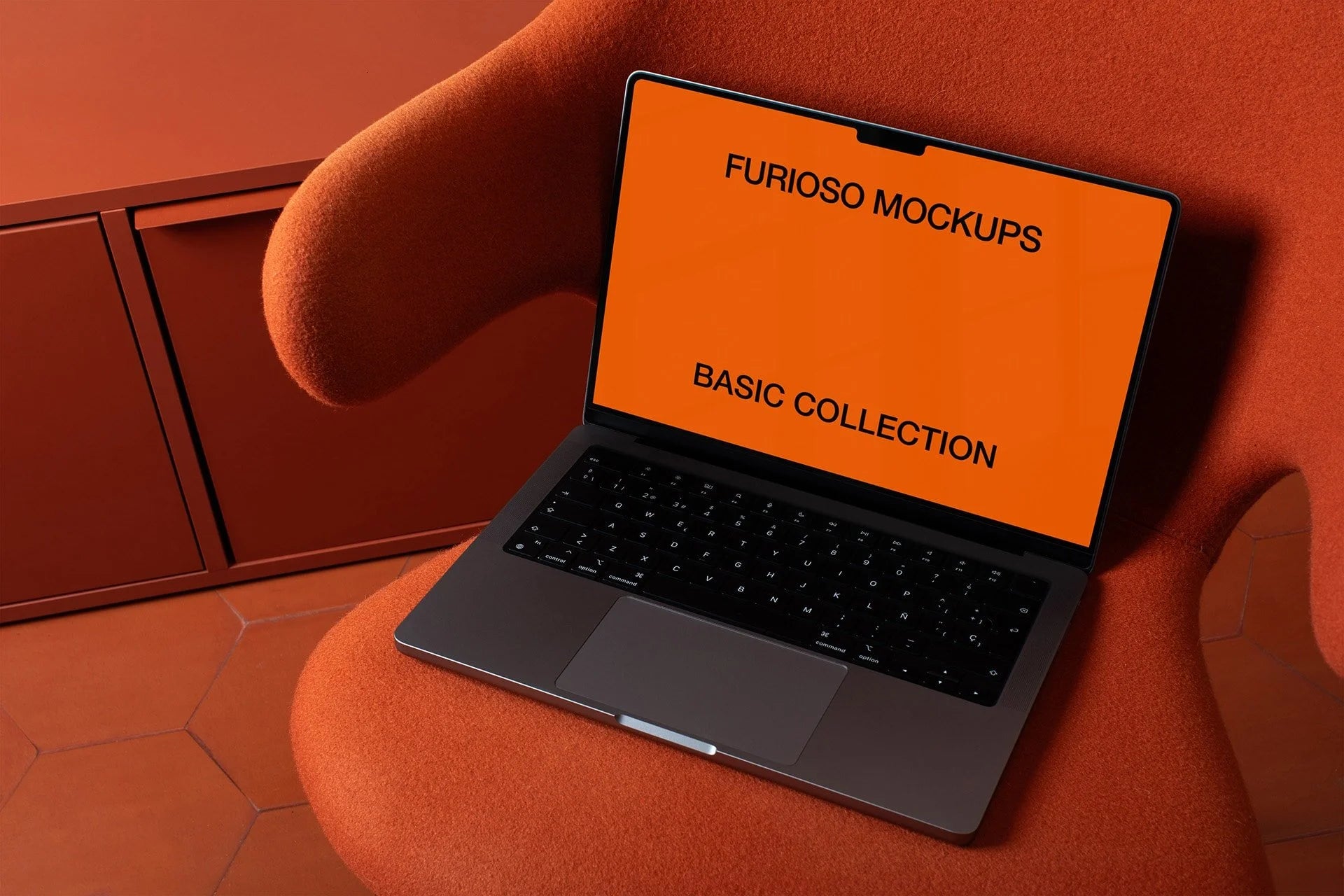 MacBook Mockup 03FM PSD mockup from the Basic Collection – FURIOSO