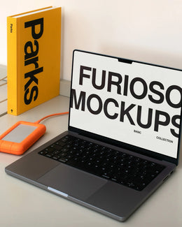 MacBook Mockup 04FM PSD mockup from the Basic Collection – FURIOSO