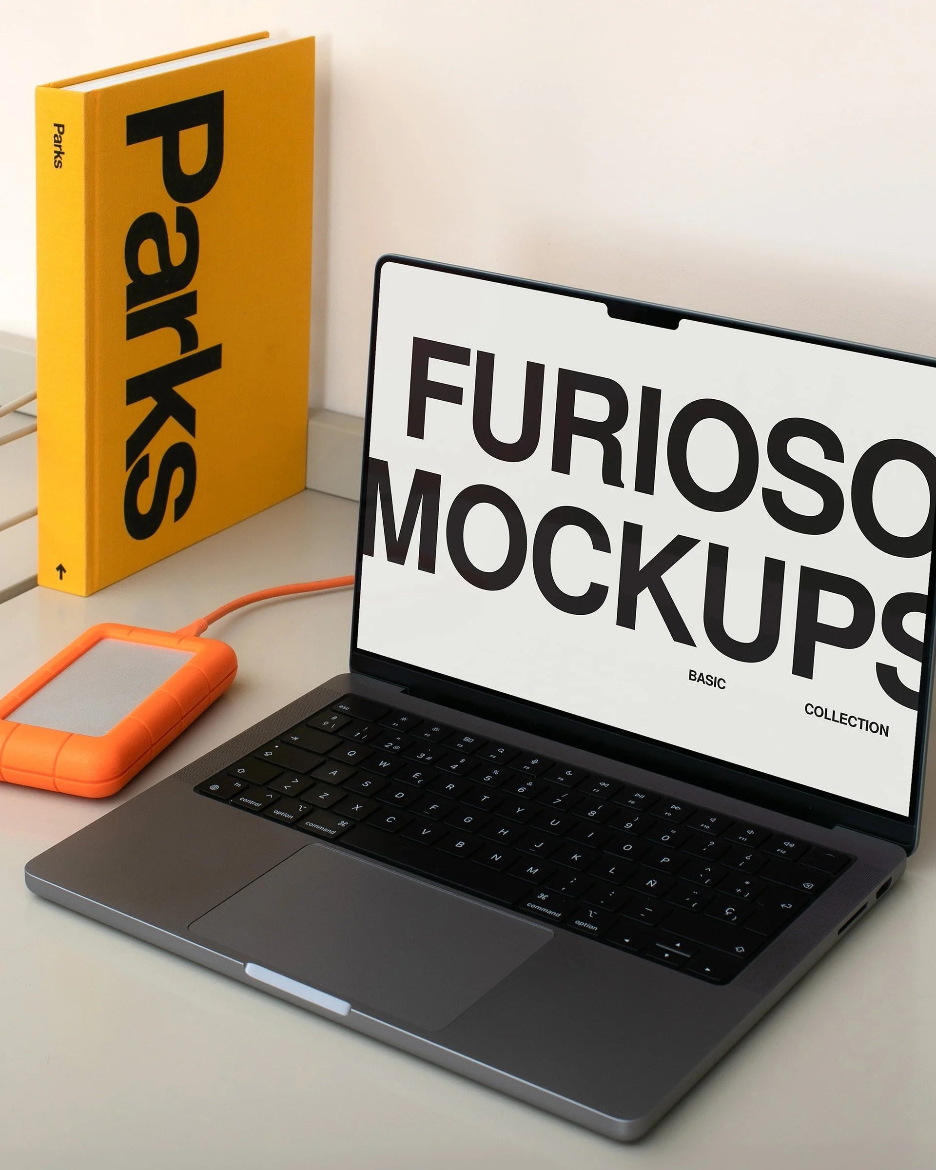 MacBook Mockup 04FM PSD mockup from the Basic Collection – FURIOSO