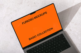 MacBook Mockup 05FM PSD mockup from the Basic Collection – FURIOSO