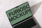 MacBook Mockup 05FM PSD mockup from the Basic Collection – FURIOSO