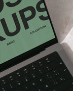 MacBook Mockup 05FM PSD mockup from the Basic Collection – FURIOSO