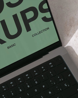 MacBook Mockup 05FM PSD mockup from the Basic Collection – FURIOSO