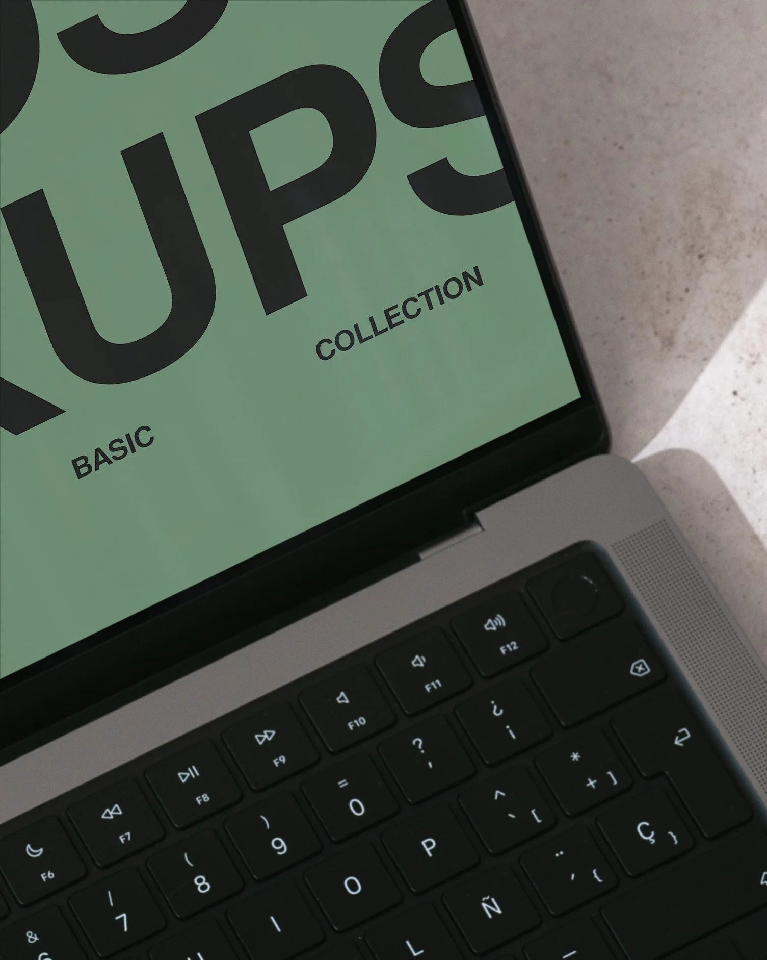 MacBook Mockup 05FM PSD mockup from the Basic Collection – FURIOSO