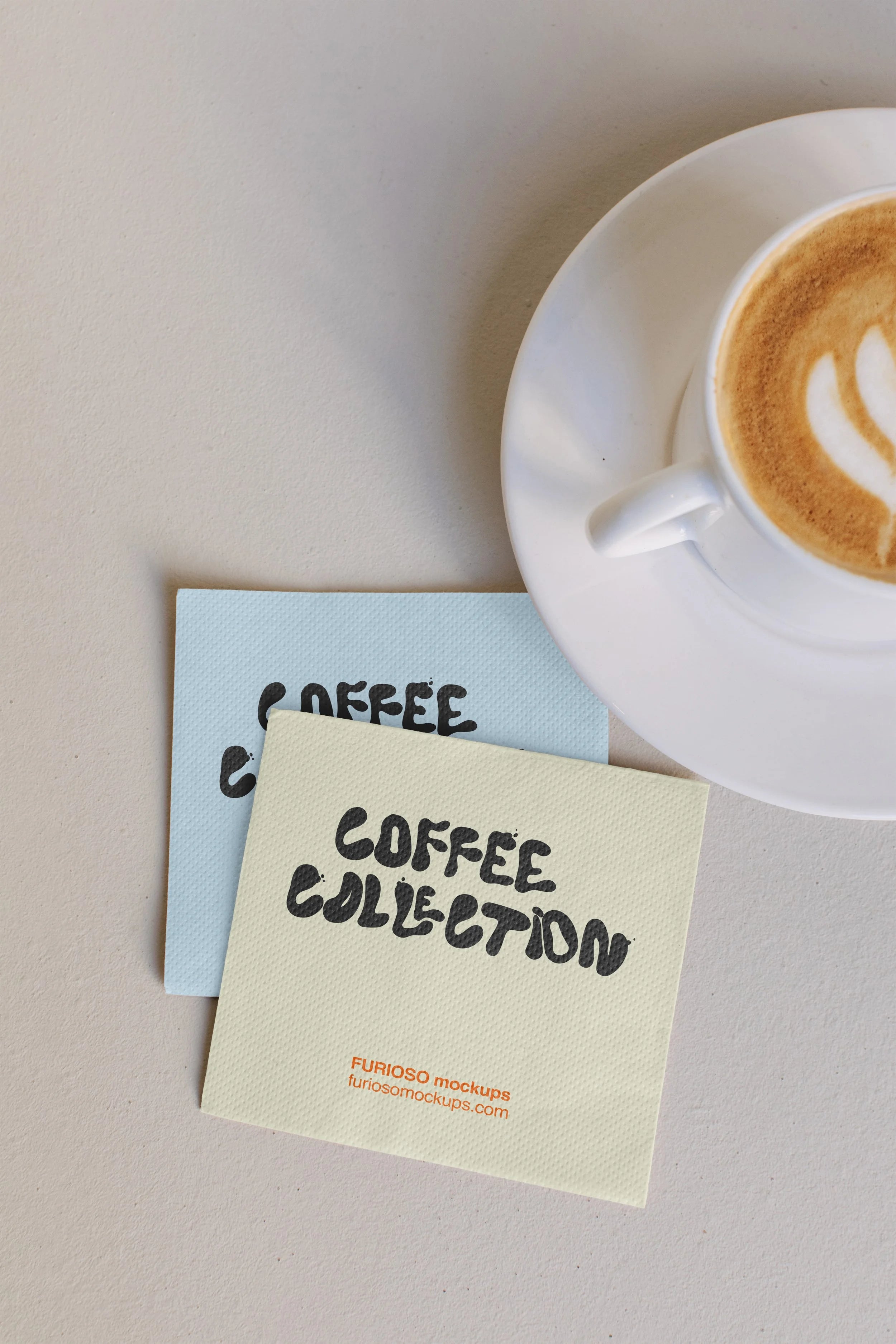 Napkin Mockup 01CC PSD mockup from the Coffee Collection – FURIOSO