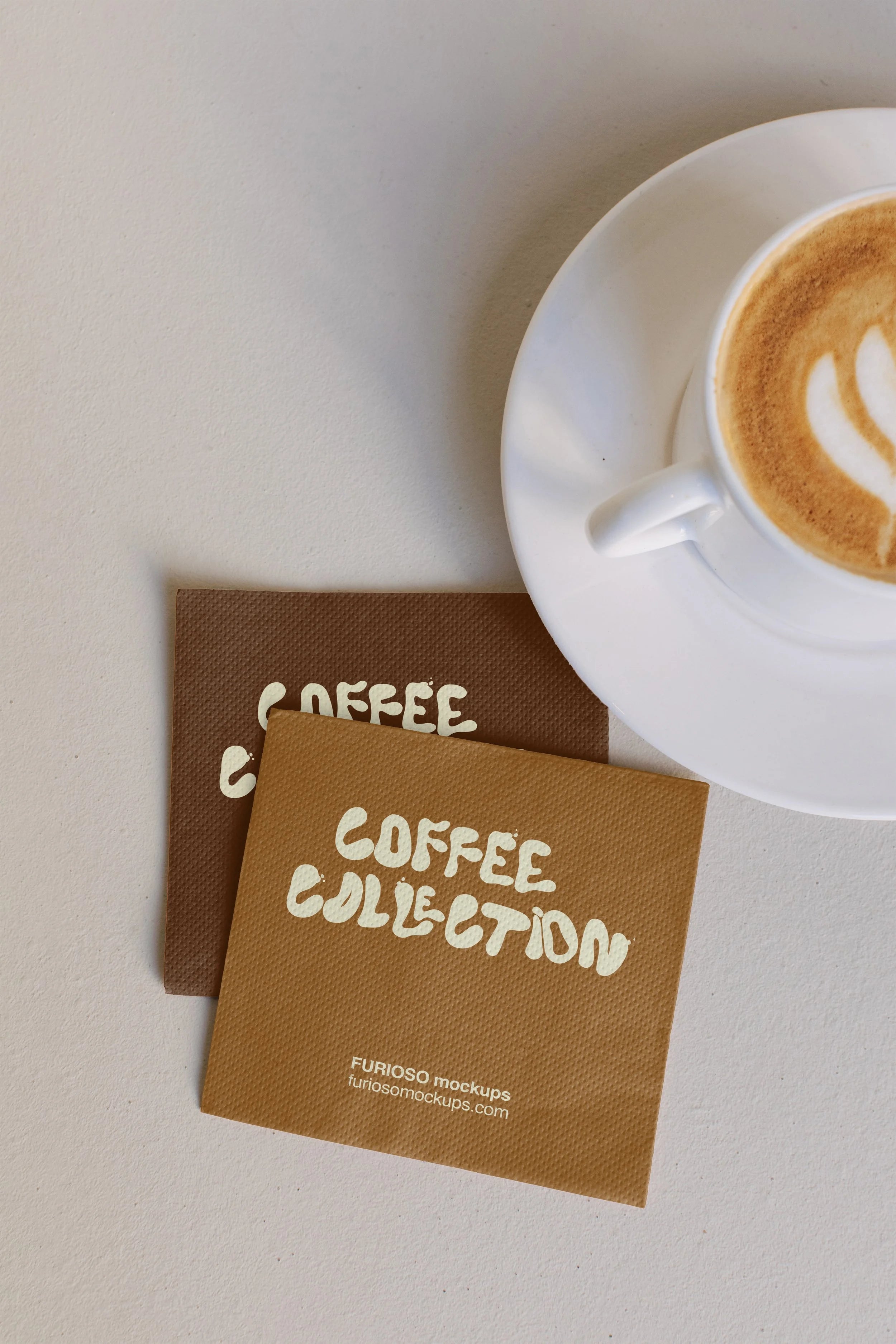 Napkin Mockup 01CC PSD mockup from the Coffee Collection – FURIOSO