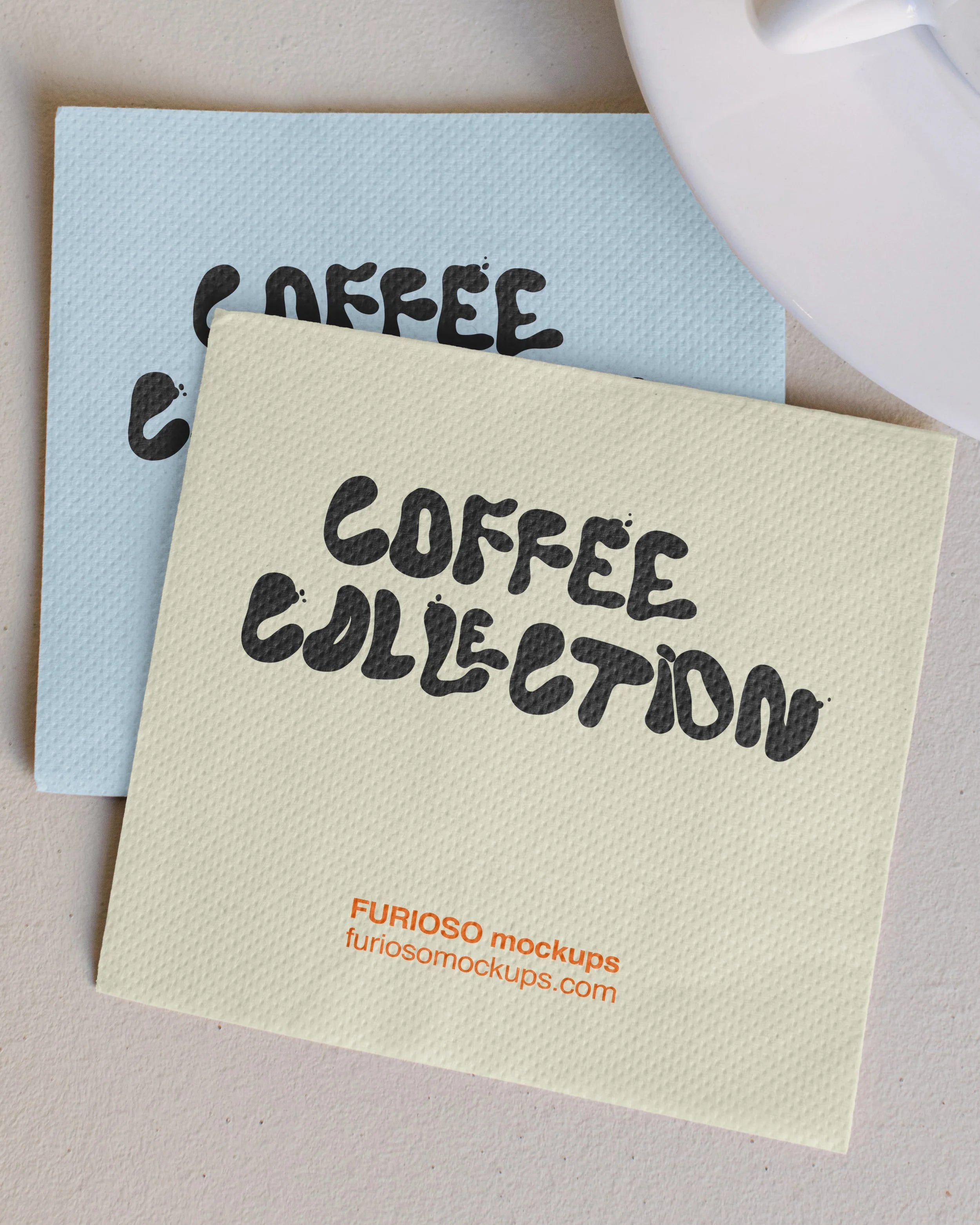 Napkin Mockup 01CC PSD mockup from the Coffee Collection – FURIOSO