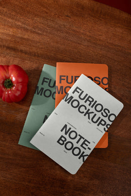Notebooks Mockup 01FM PSD mockup from the Basic Collection – FURIOSO