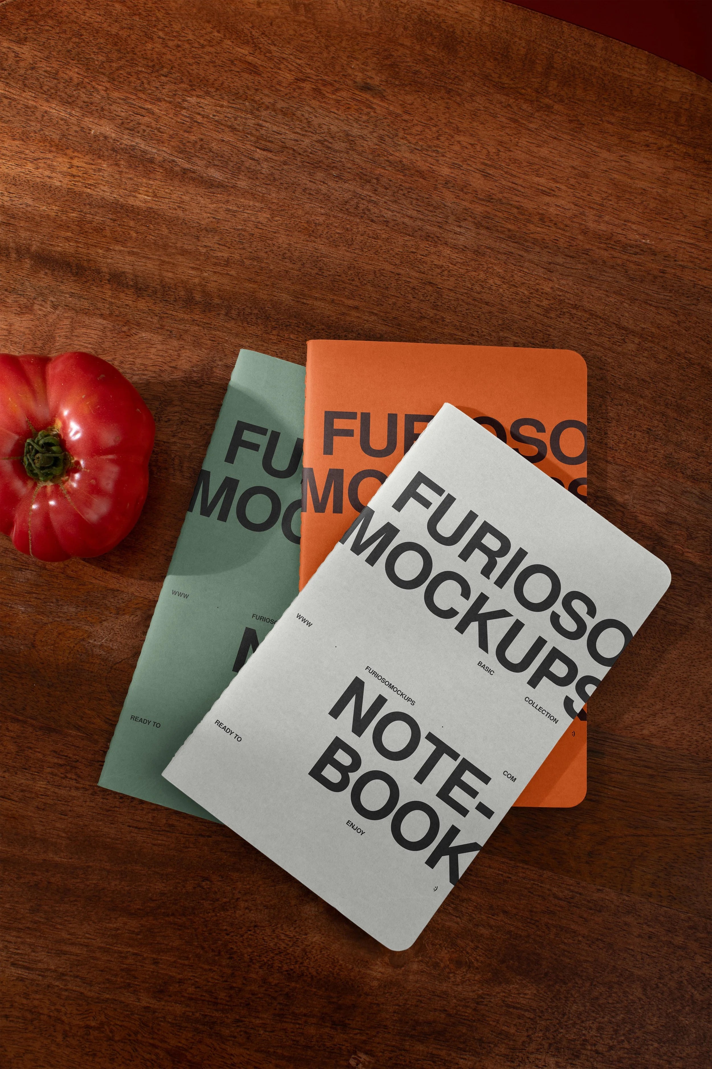Notebooks Mockup 01FM PSD mockup from the Basic Collection – FURIOSO