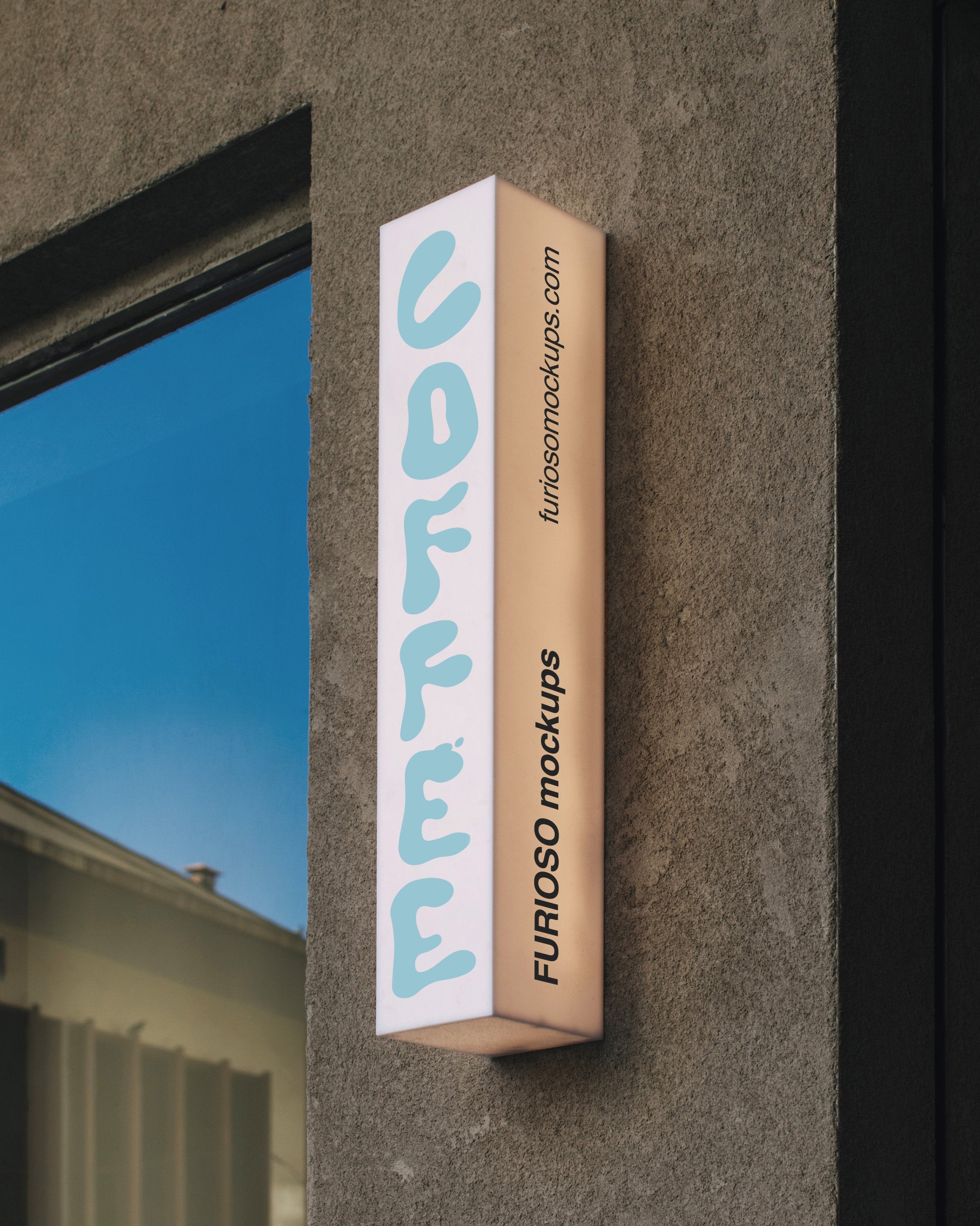 Signage Mockup 02CC PSD mockup from the Coffee Collection – FURIOSO