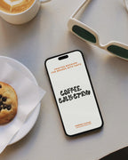 iPhone PSD mockup photographed in a coffee shop with natural light – FURIOSO