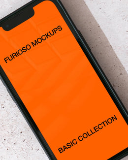 iPhone Mockup 05FM PSD mockup from the Basic Collection – FURIOSO