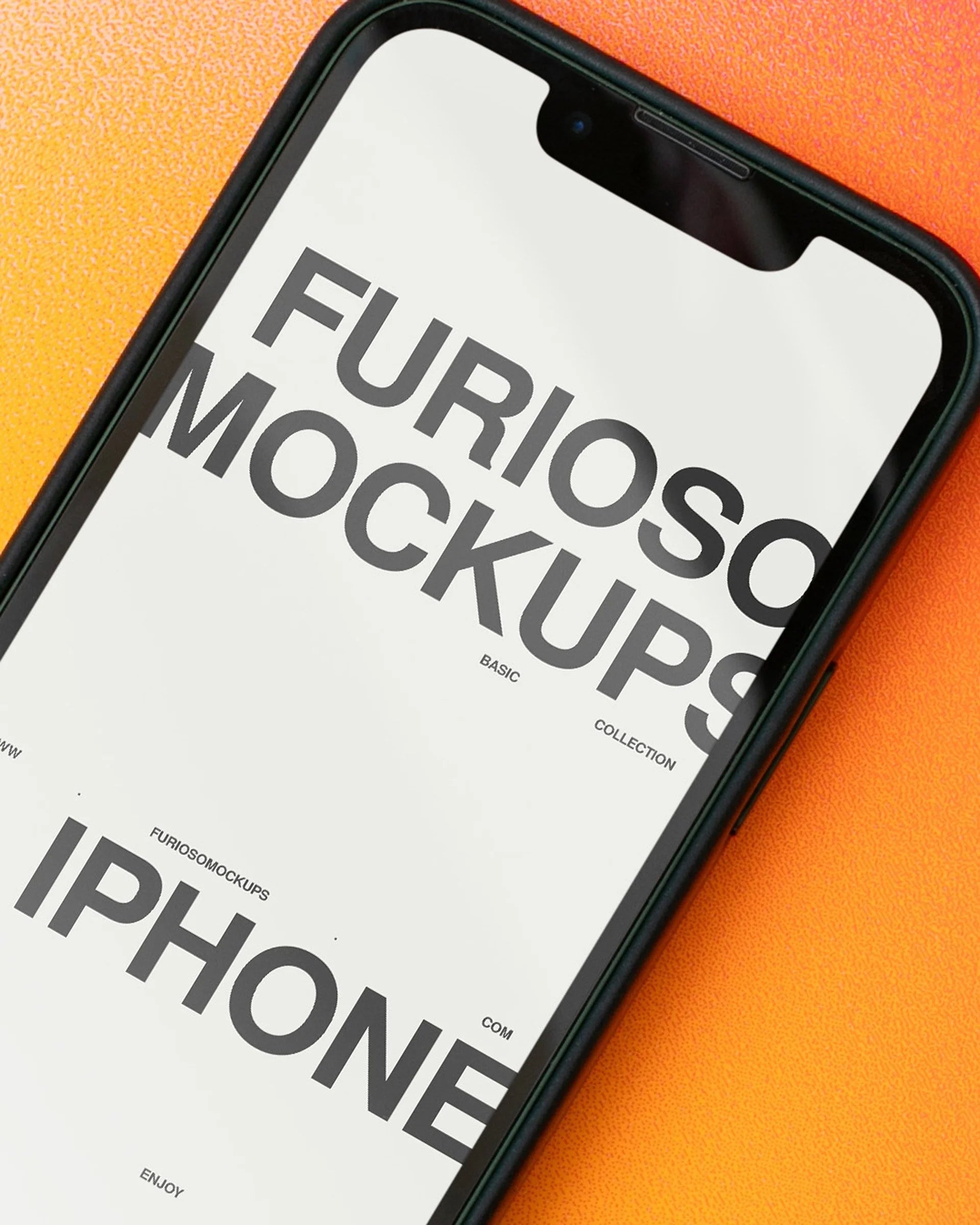 iPhone Mockup 12FM PSD mockup from the Basic Collection – FURIOSO